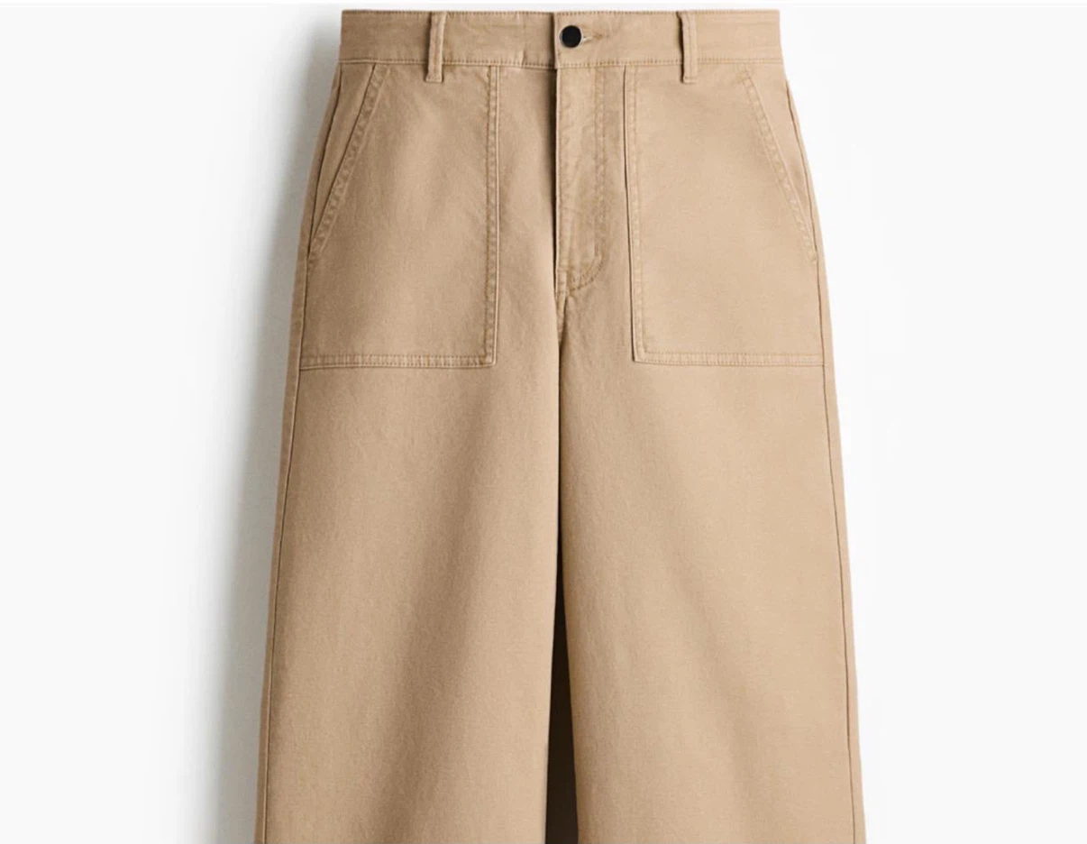 *Brand New* H&M Wide Leg Trousers - Beige