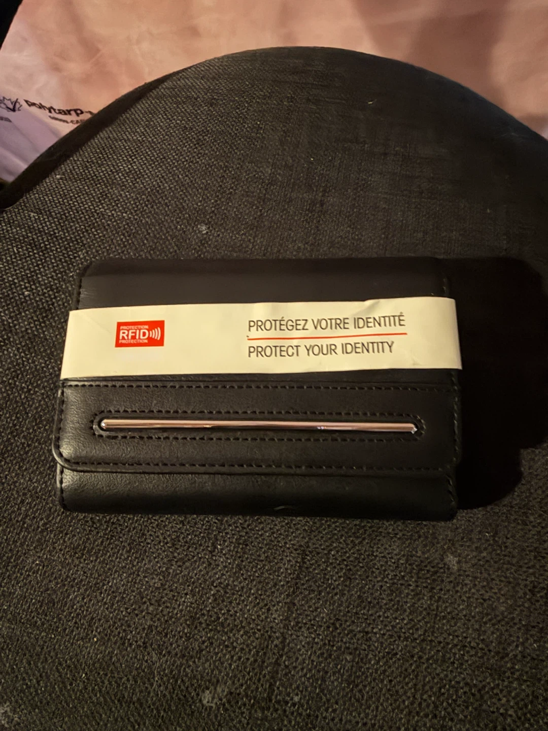 Black RFID Blocking Wallet with Mickey Mouse Charm - photo 2