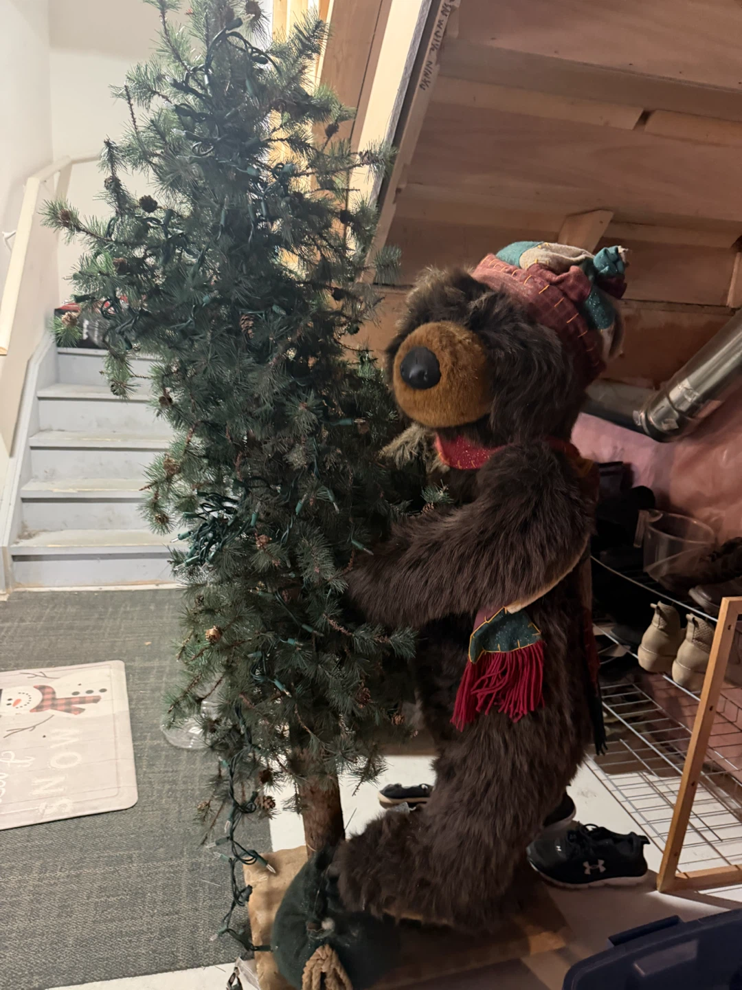 Plush Bear with Christmas Tree - photo 3