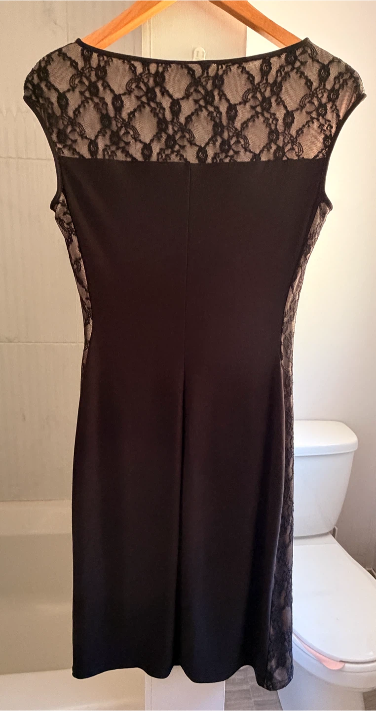 Chaps Black Lace Panel Dress - photo 2