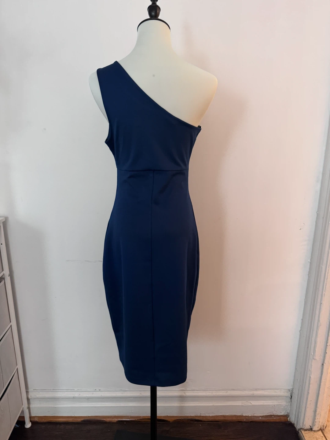 Forever 21 Navy One-Shoulder Cutout Dress - Medium - photo 4