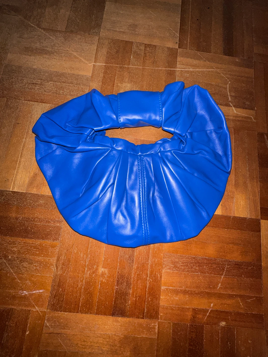 Royal Blue Ruched Handbag