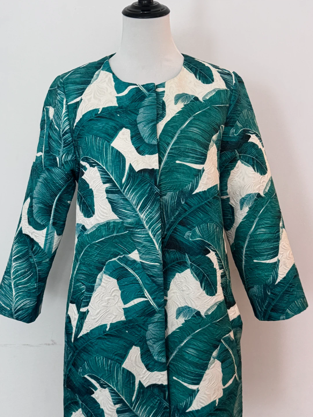 Green Leaf Print Jacket - photo 2