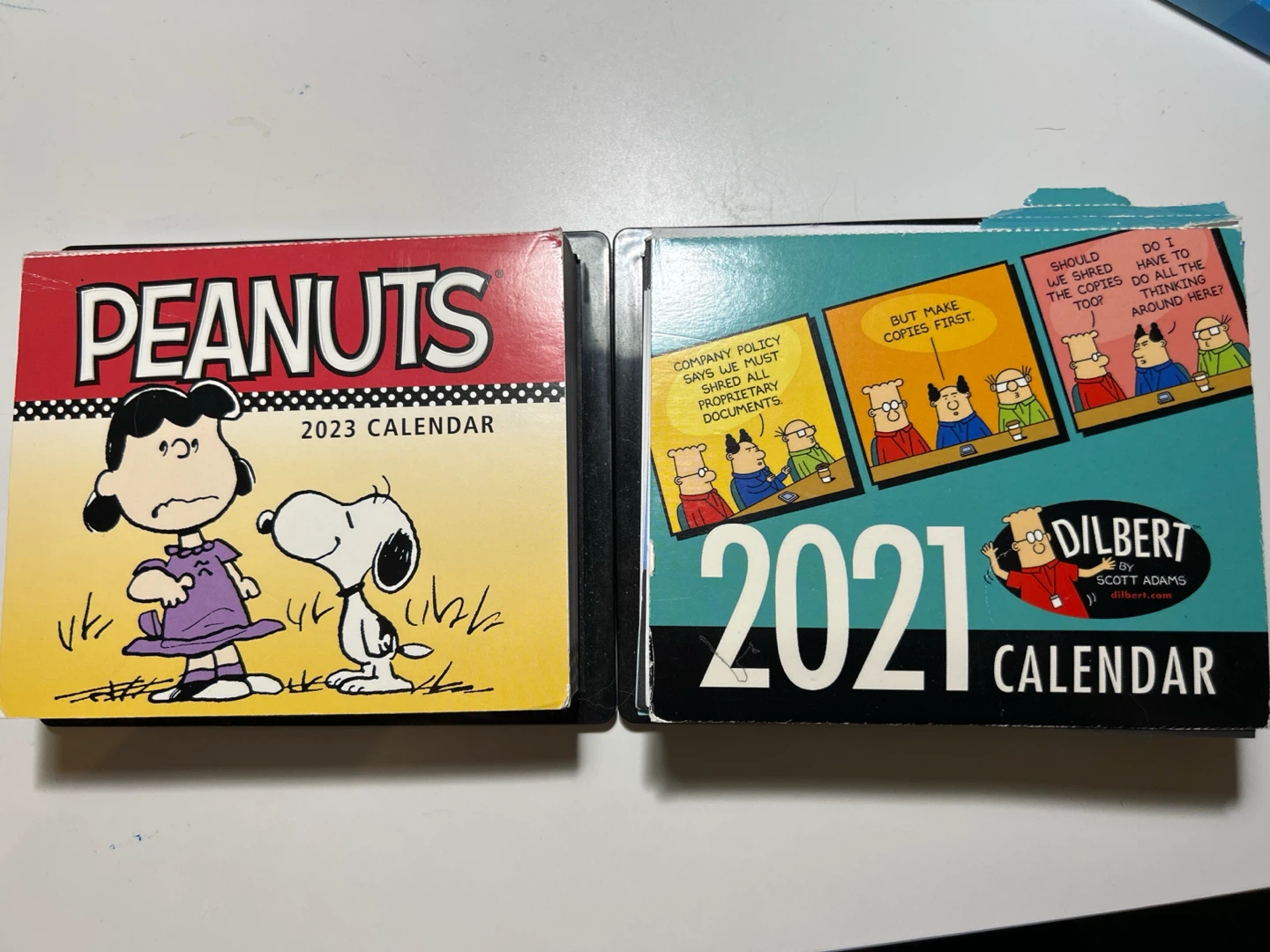 Old Desktop Calendar Comics - Peanuts/Snoopy + Daily Dilbert