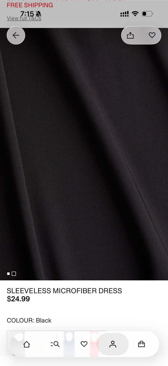 *Brand New* H&M Sleeveless Microfiber Dress - Black - photo 2