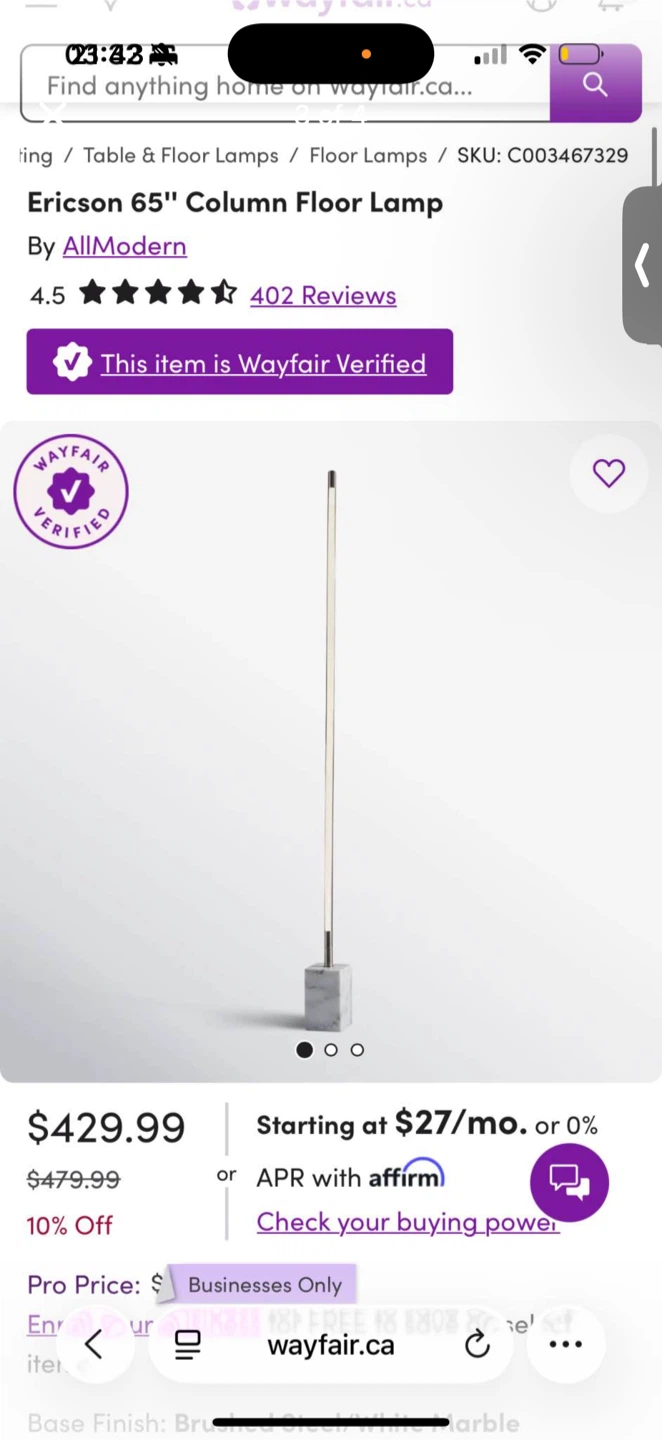 Marble Floor Lamp - photo 3