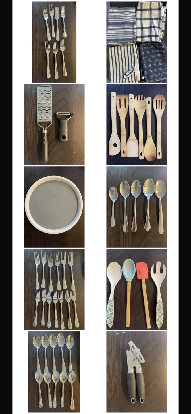 Assorted Kitchen Utensils and Flatware