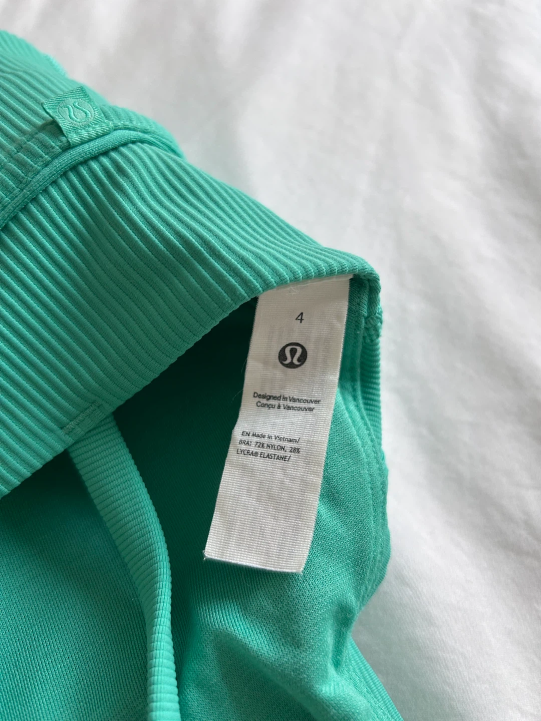 Lululemon Sports Bra Size 4 Green - photo 3