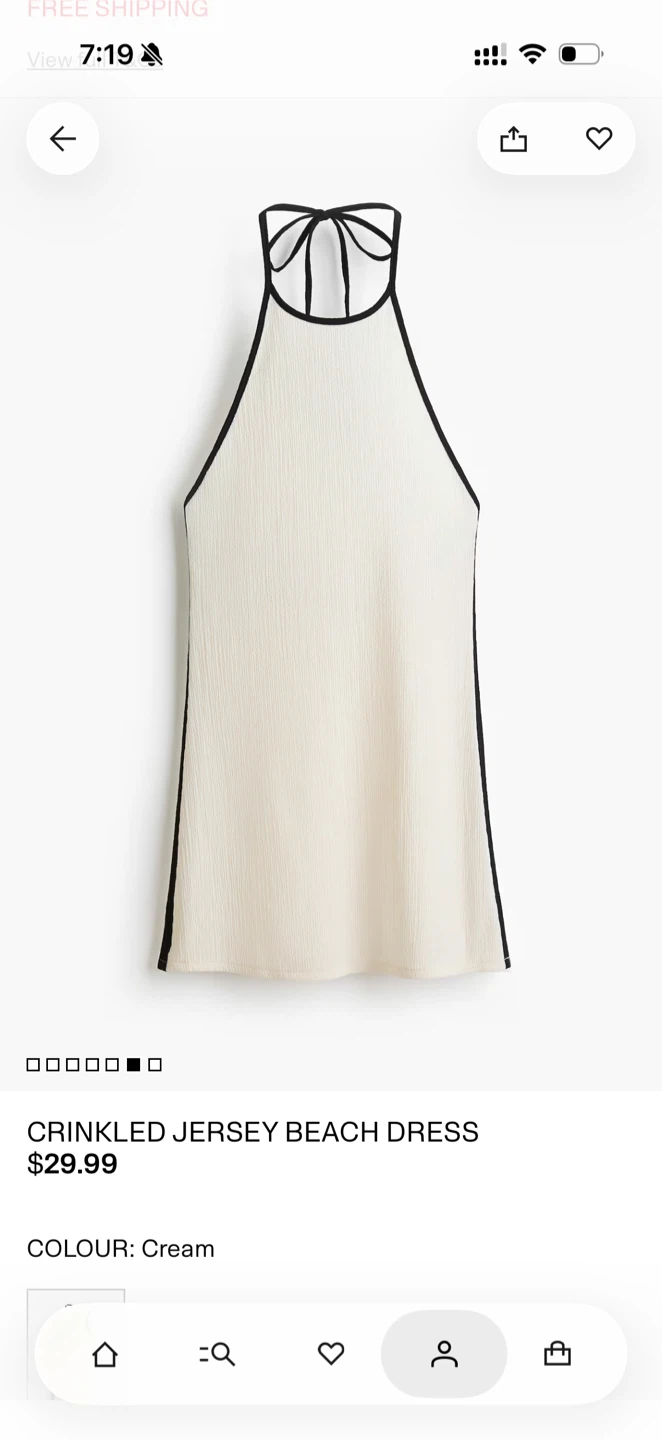 *Brand New* Crinkled Jersey Beach Dress - Cream - photo 5