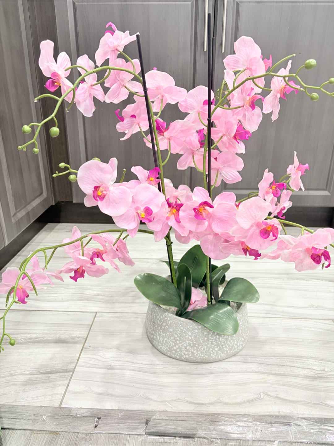 🌸 Beautiful Artificial Pink Orchid Arrangement 🌸
