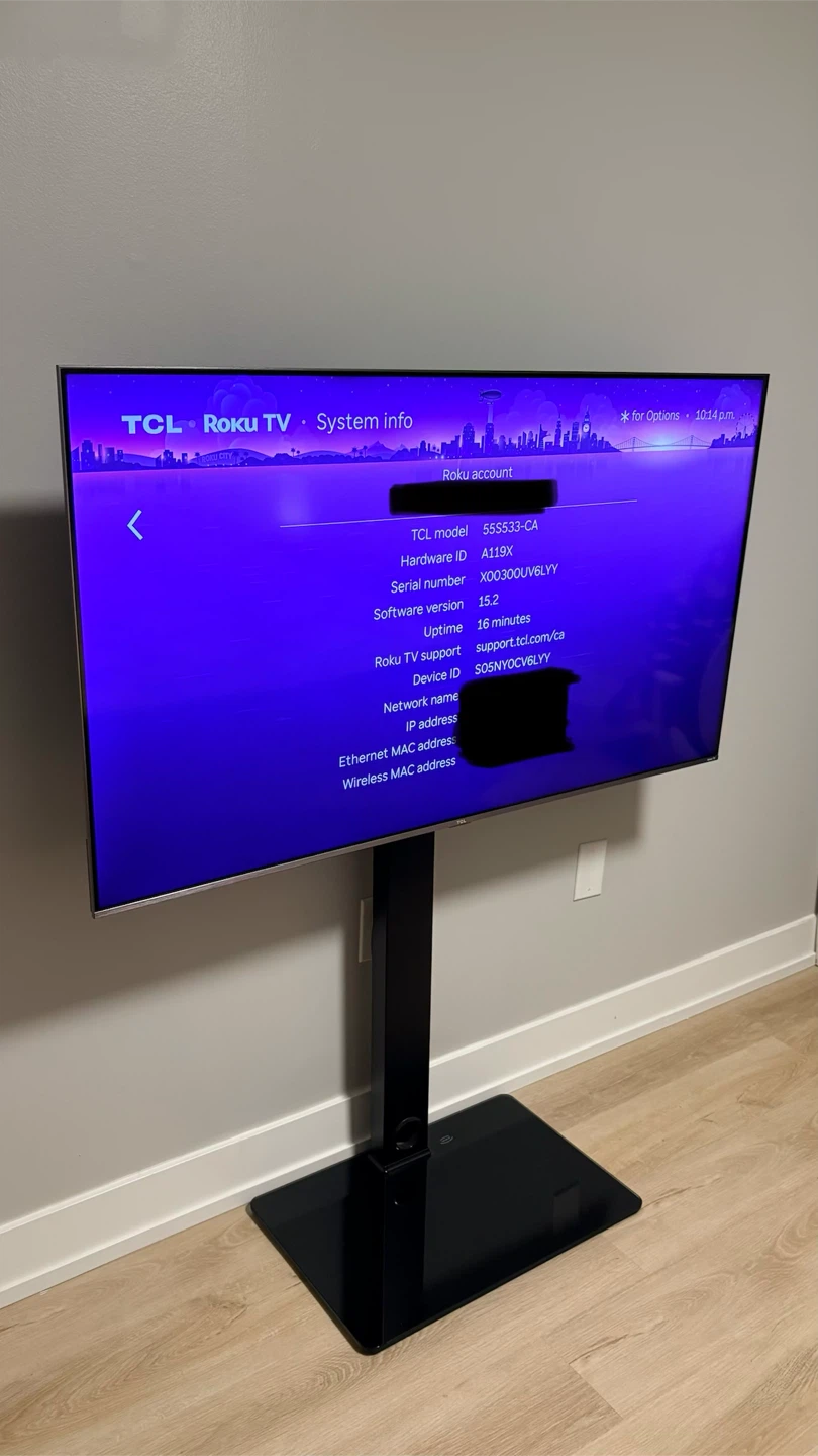 TCL Roku TV 55S533-CA QLED - WITH STAND