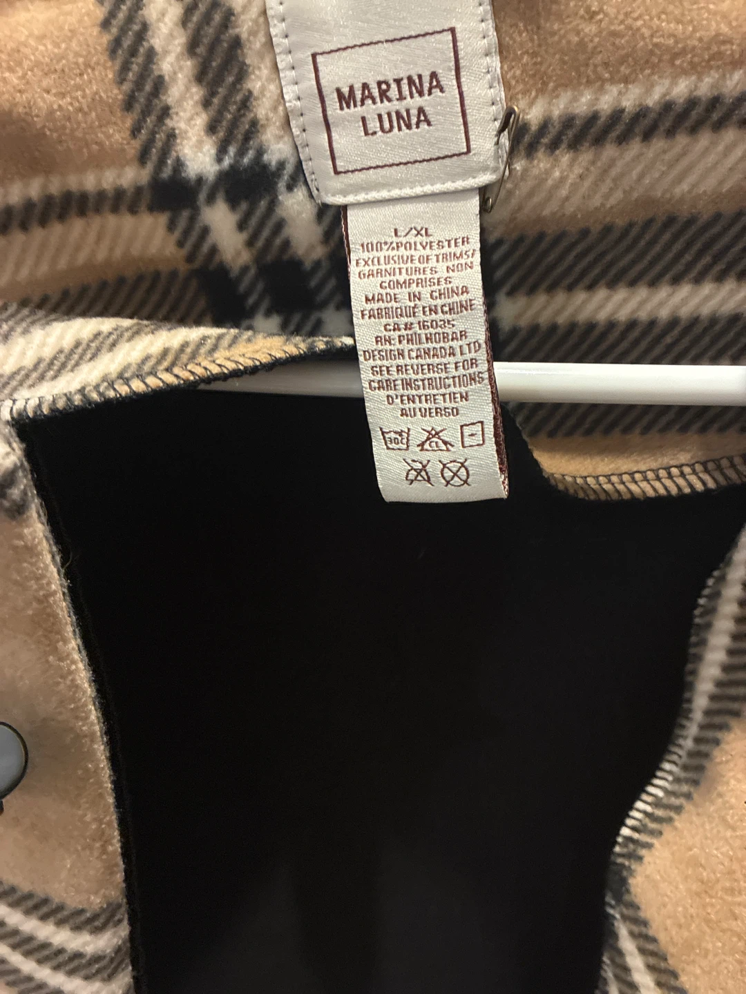 Marina Luna Plaid Fleece Cape L/XL - photo 3