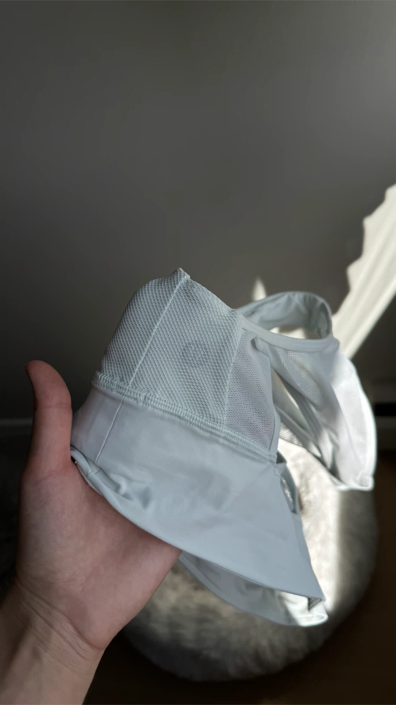 Lululemon Light Grey Sports Bra with Mesh Panels - photo 3