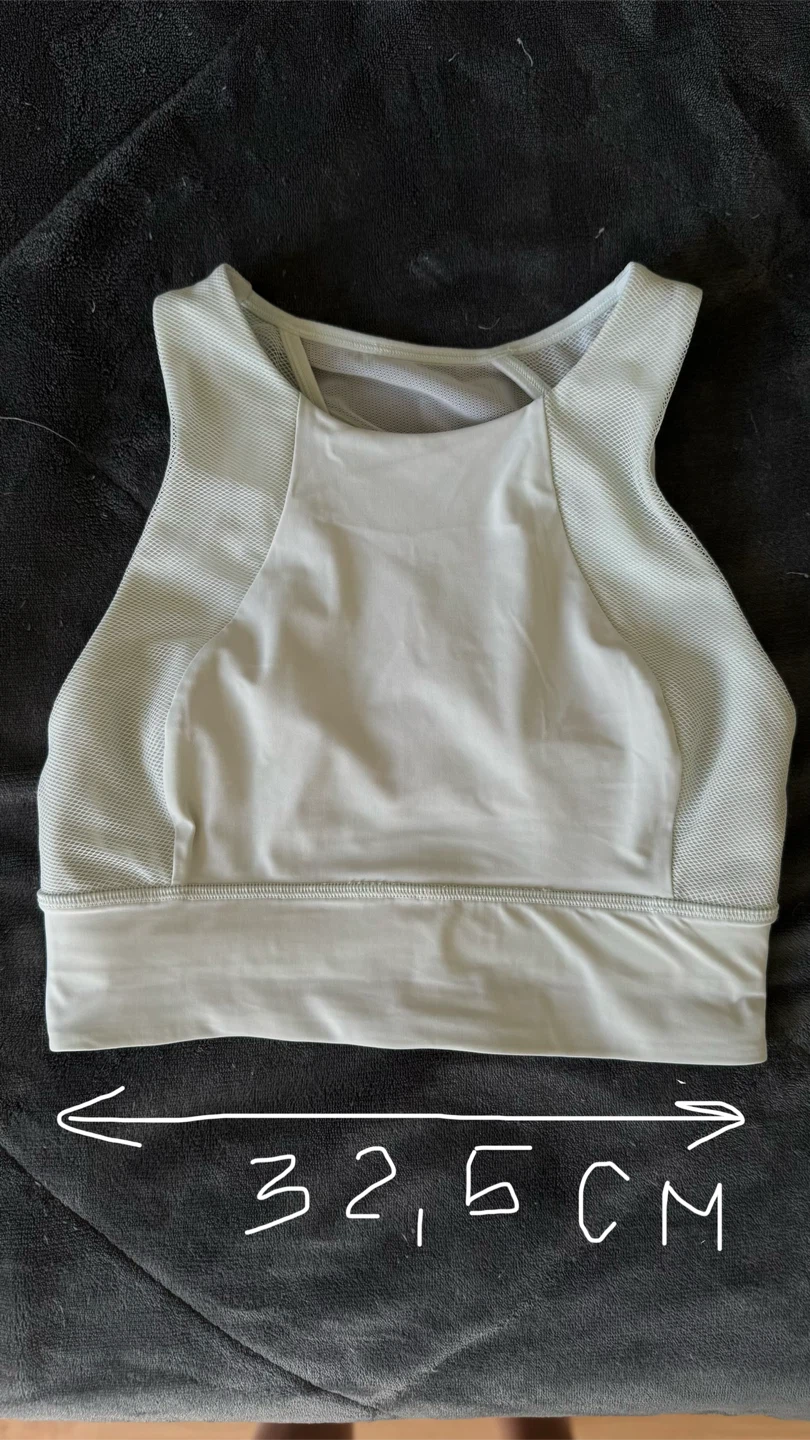 Lululemon Light Grey Sports Bra with Mesh Panels - photo 5
