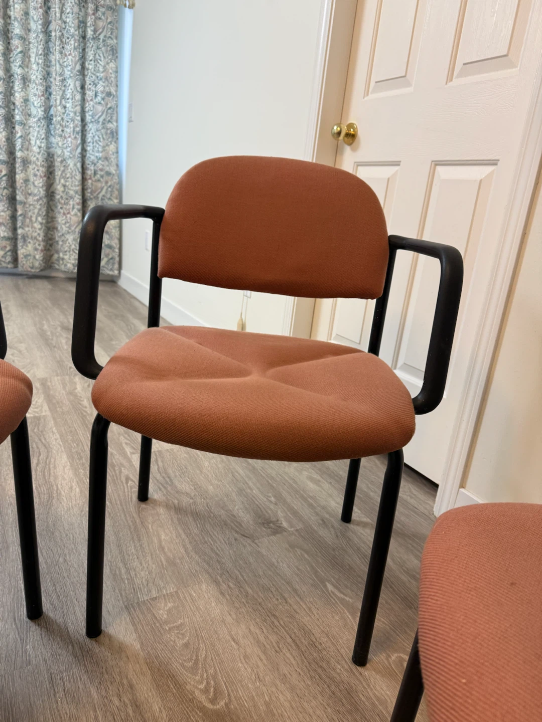 Set of 4 Orange Accent Chairs