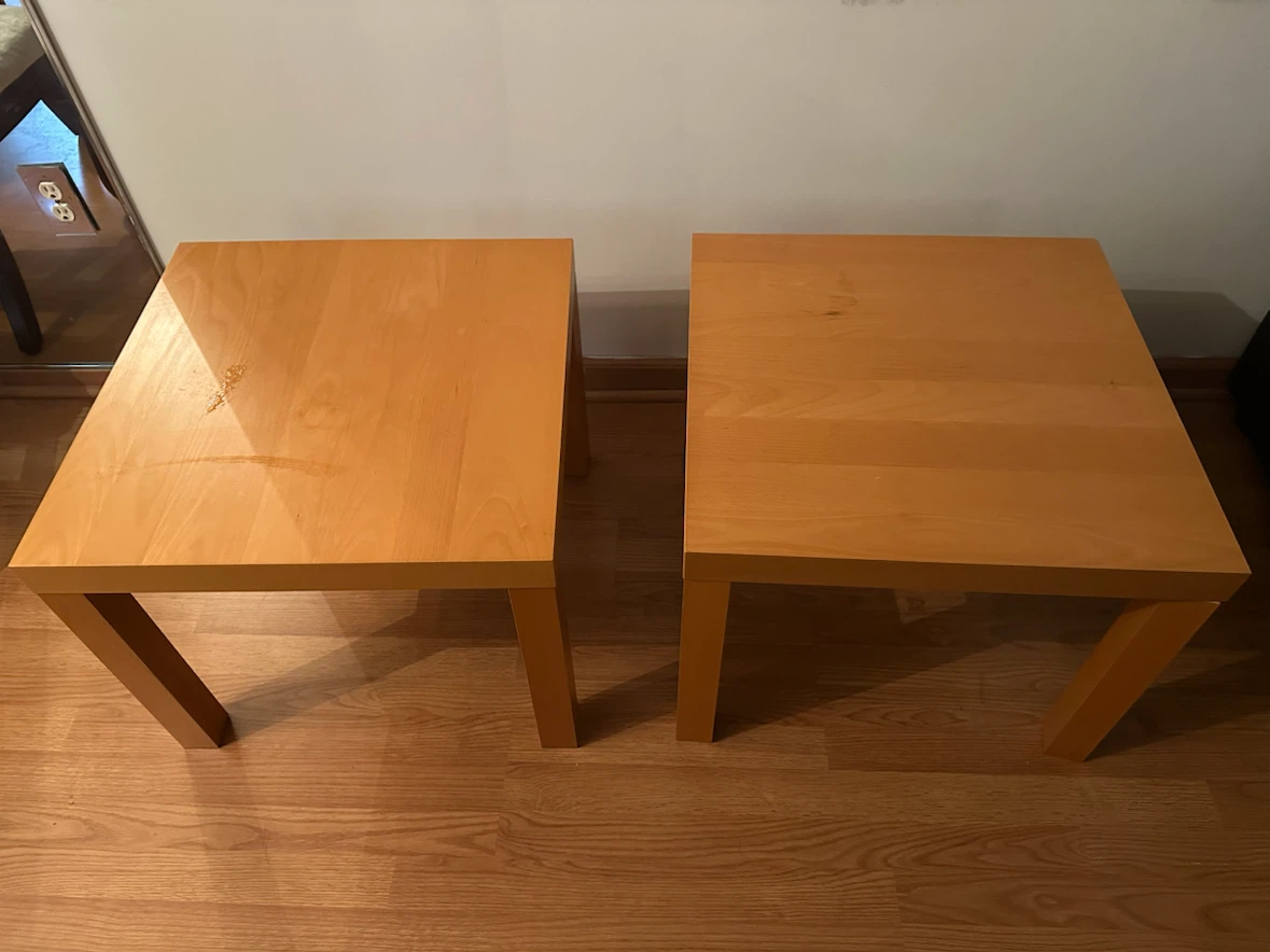 Two Wooden Side Tables