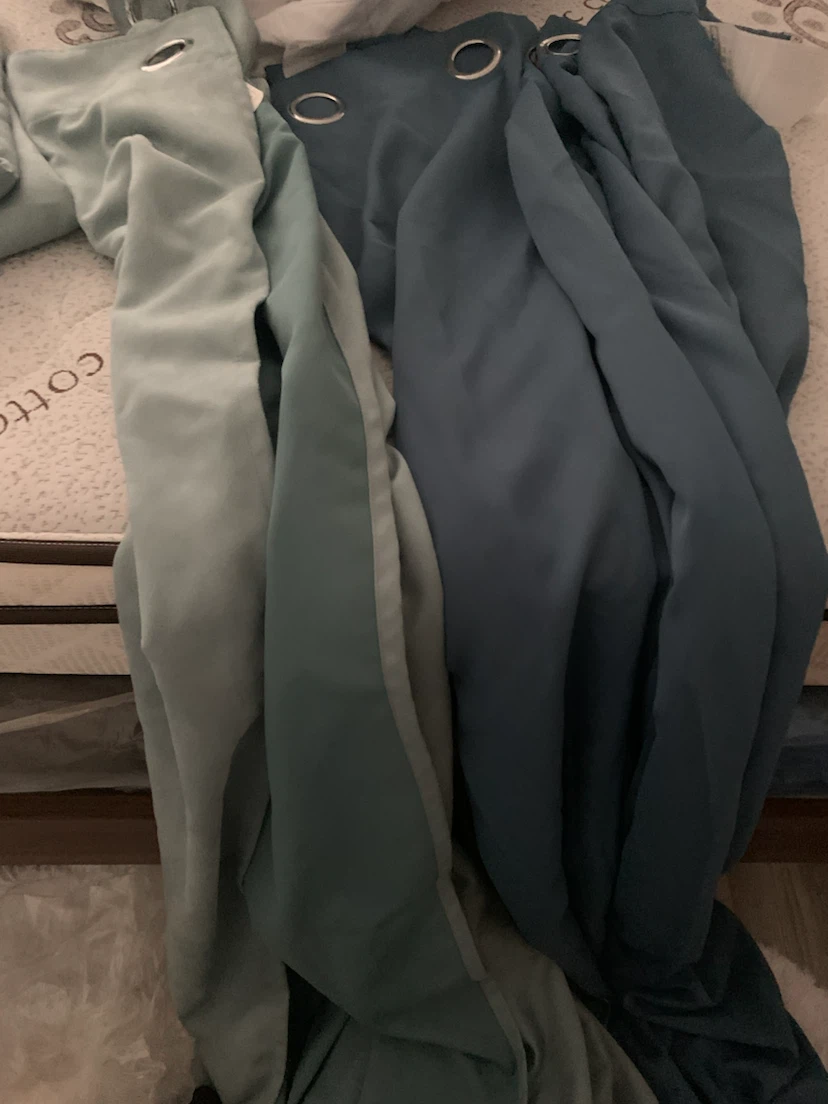 Blue and Green curtains  for large windows - photo 2