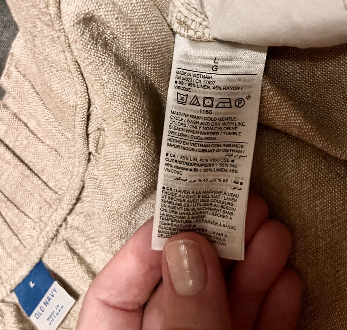 Old navy linen shorts, size L - photo 5