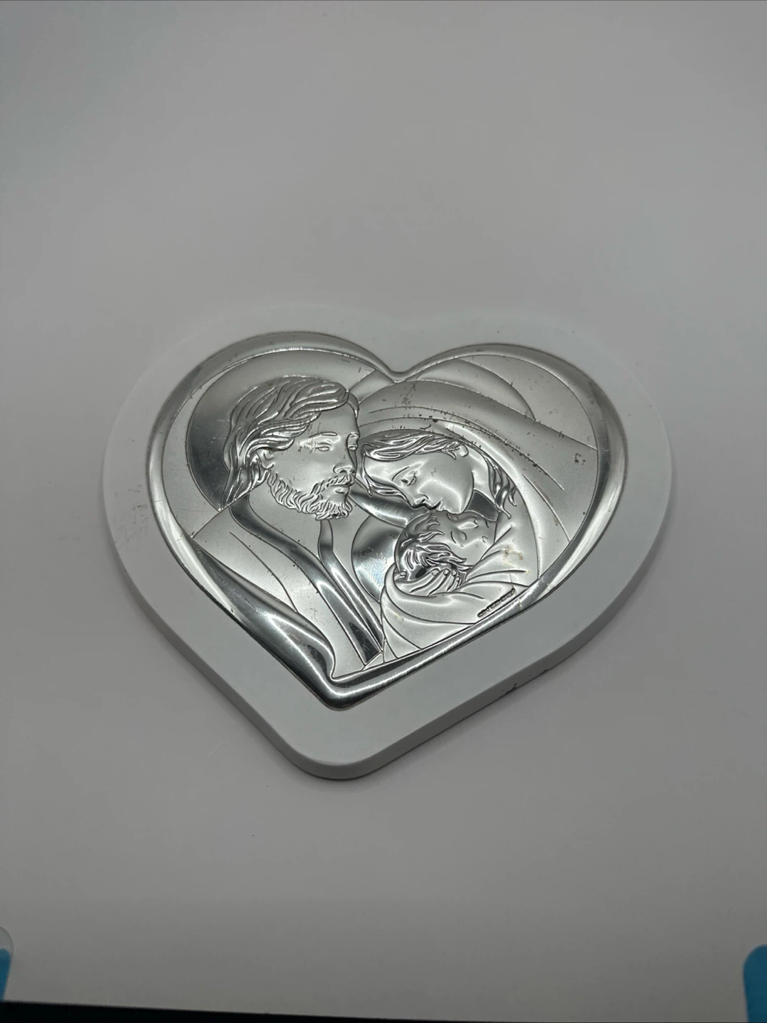 Heart Shaped Holy Family Relief Plaque - photo 2