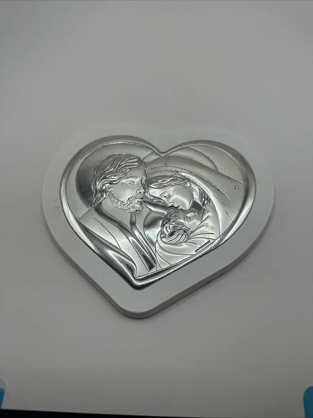 Heart Shaped Holy Family Relief Plaque - photo 2