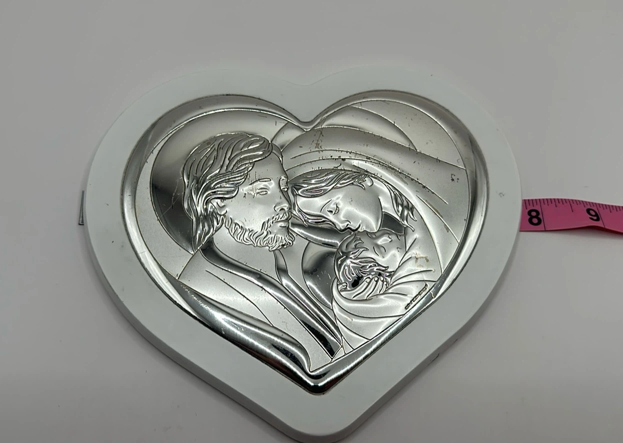 Heart Shaped Holy Family Relief Plaque - photo 3