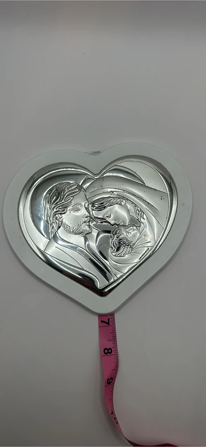 Heart Shaped Holy Family Relief Plaque - photo 4