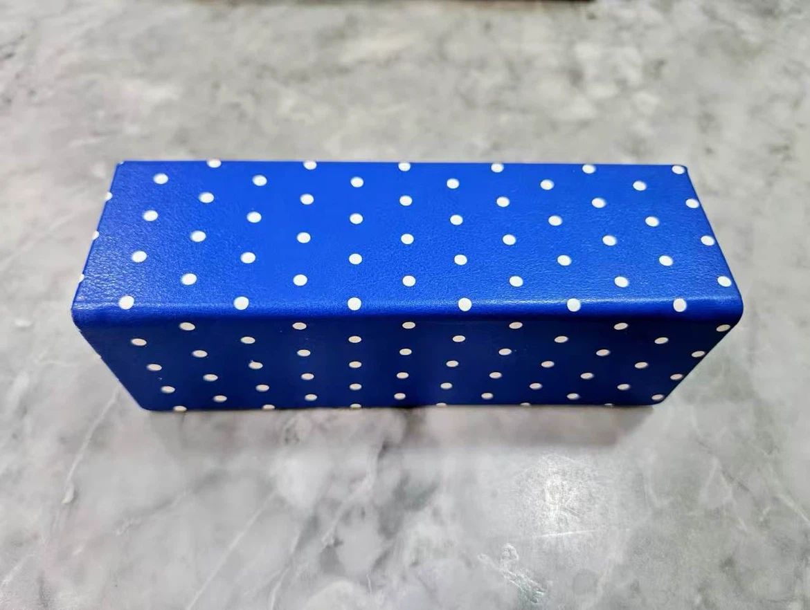 JINS Eyeglasses Case Blue Polka Dot - NEED TO SELL EVERYTHING