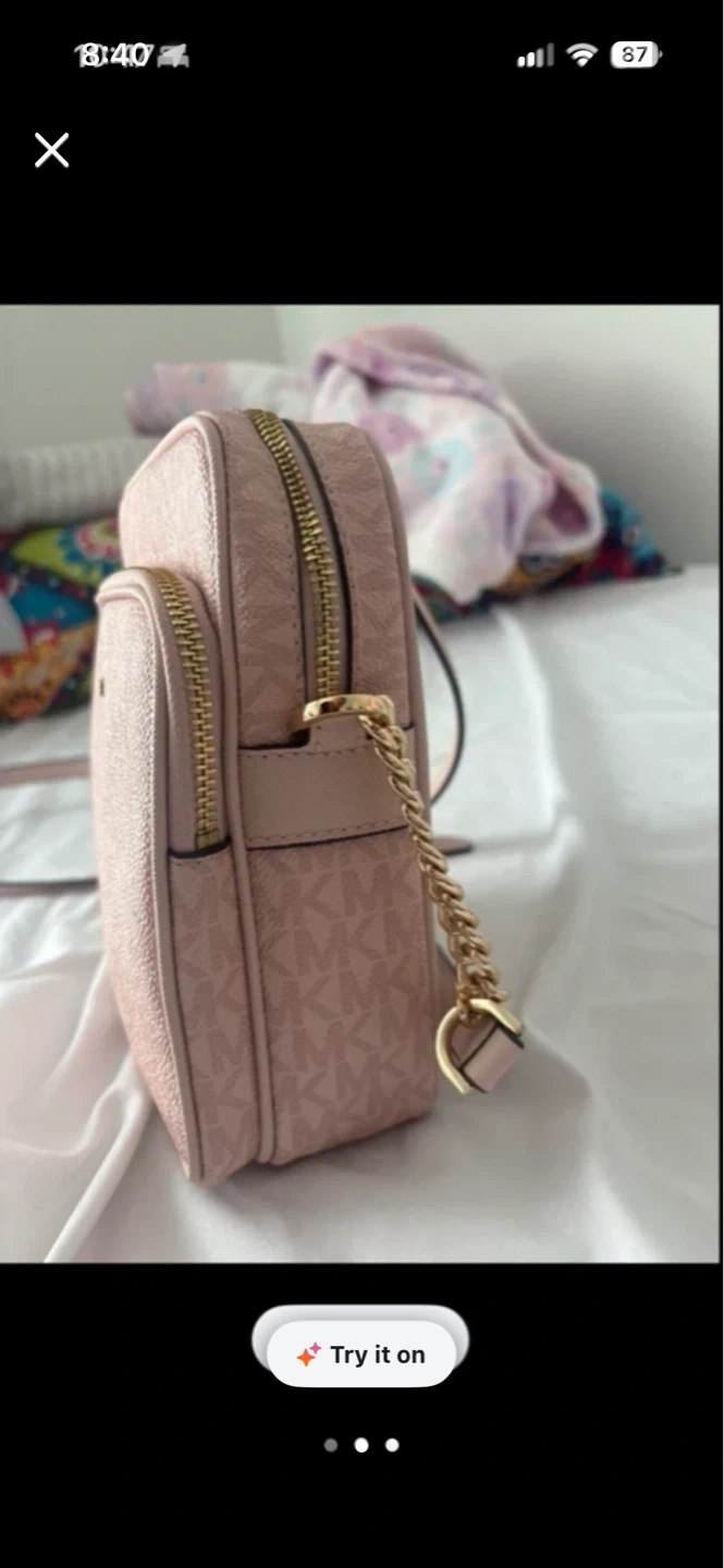 MICHAEL KORS Jet Set Travel Medium Logo Crossbody Bag - Pink - photo 3