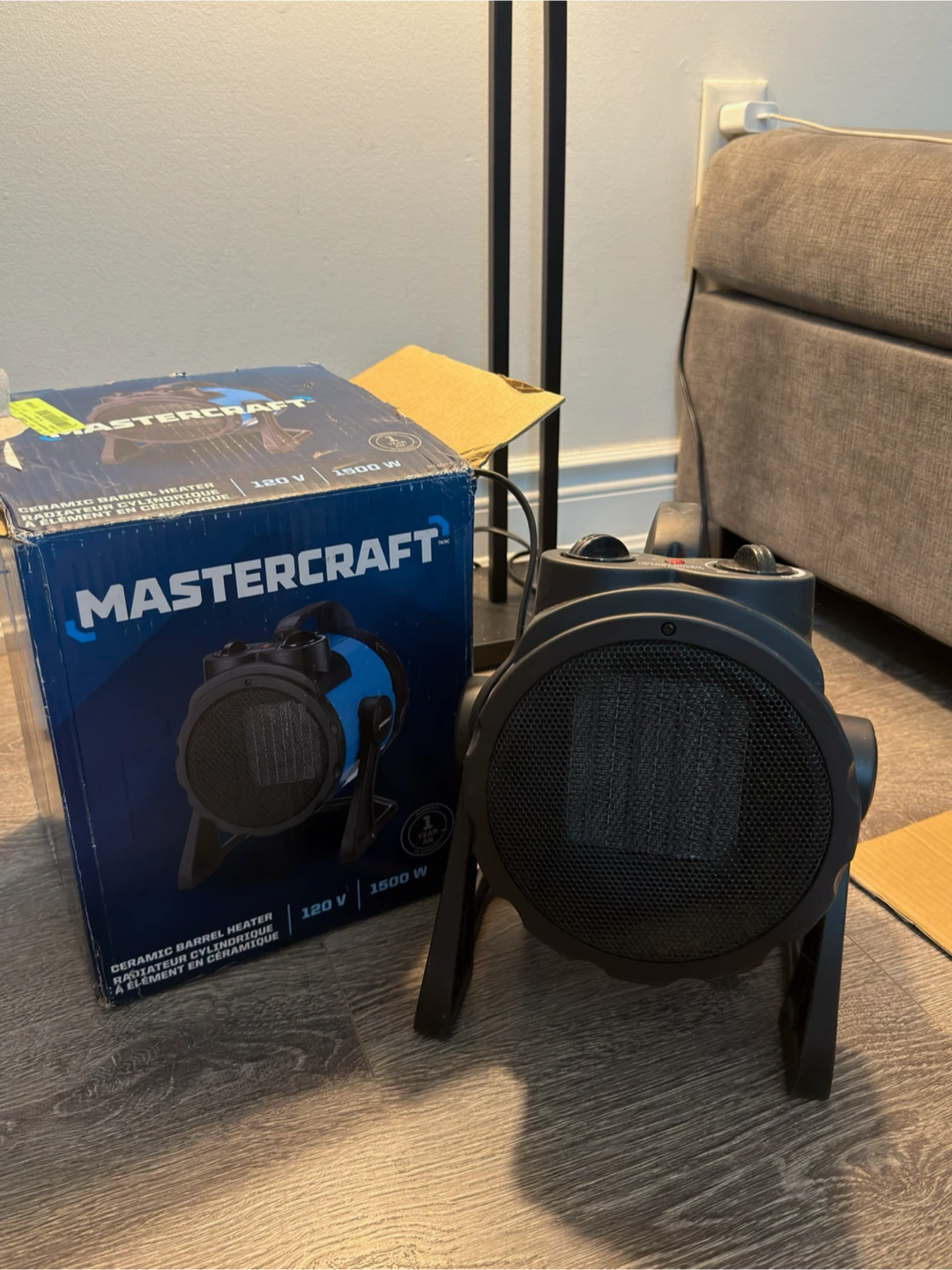 Mastercraft Ceramic Barrel Heater 120V 1500W