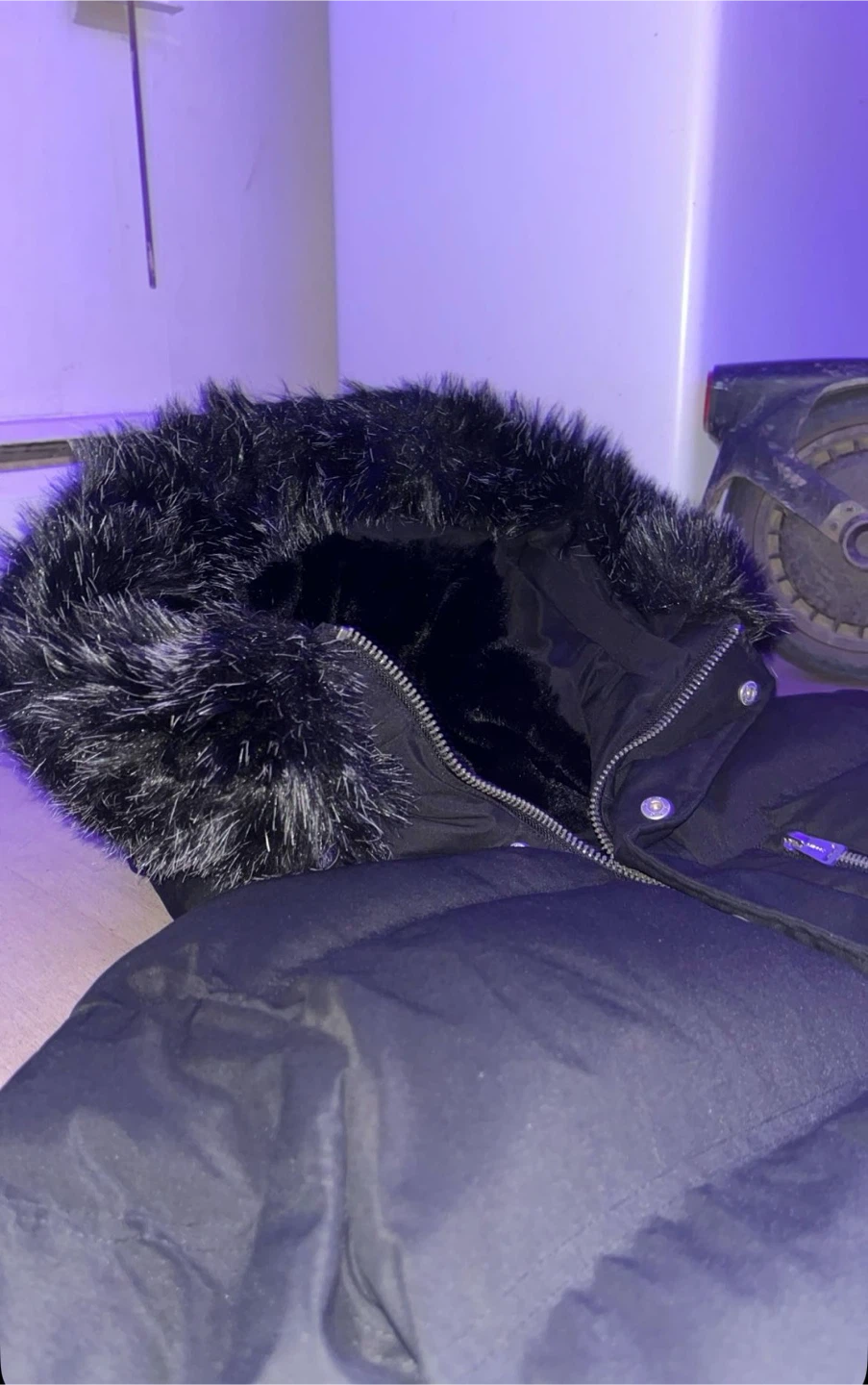 Supply & Demand Puffer Jacket with Faux Fur Hood