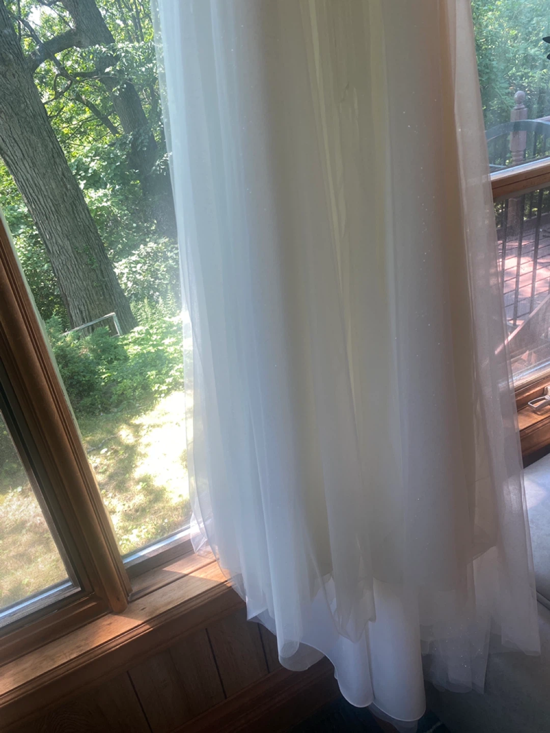 White Lace Wedding Dress with Beading - photo 5