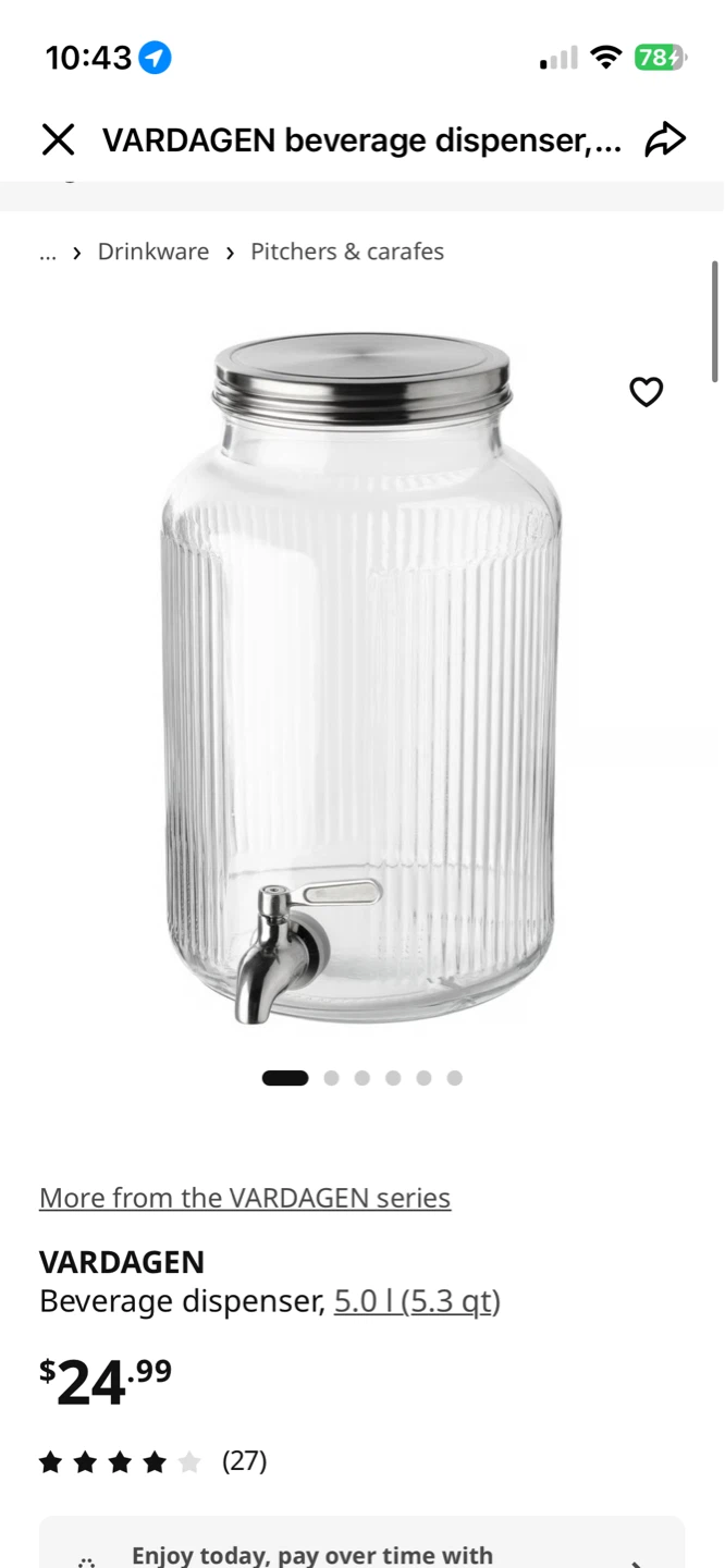 glass beverage dispenser