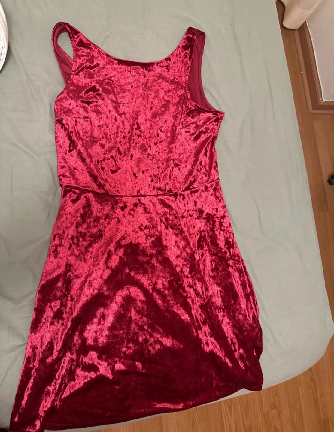 Velvet V-neck Mini Dress
