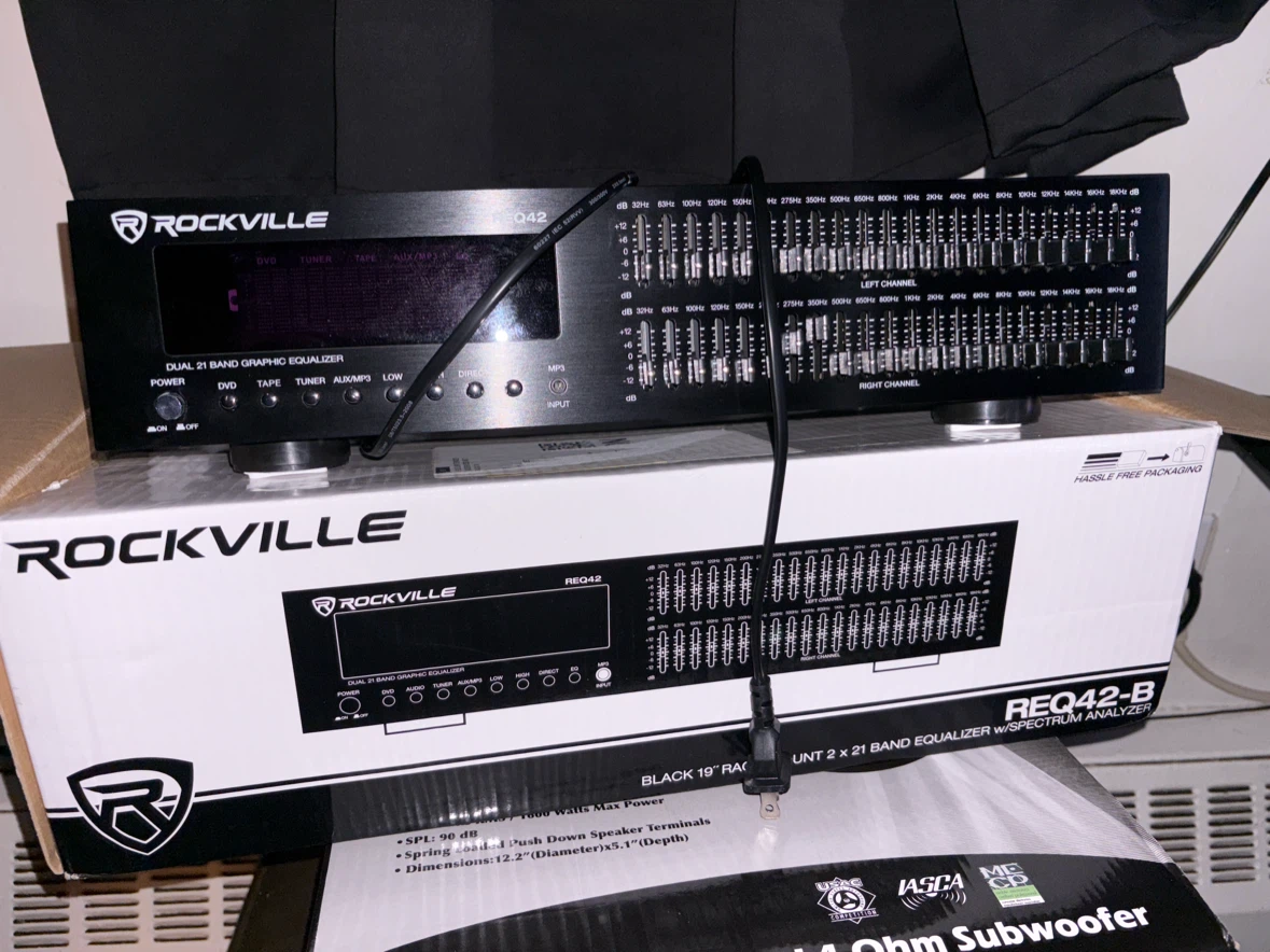 Rockville REQ42-B Dual 21 Band Graphic Equalizer