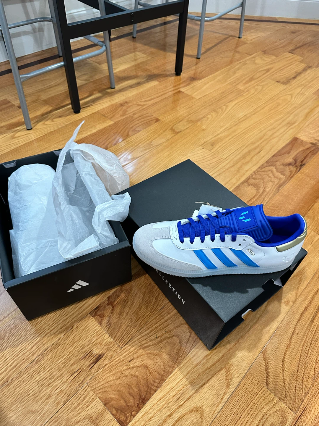 Adidas Samba Messi Edition White/Blue Shoes
