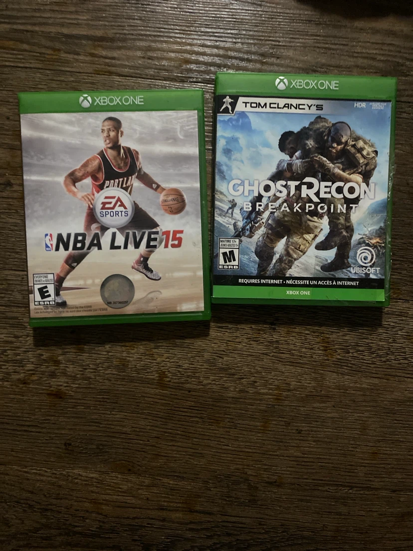 Xbox One NBA Live 15 and Ghost Recon Breakpoint Games