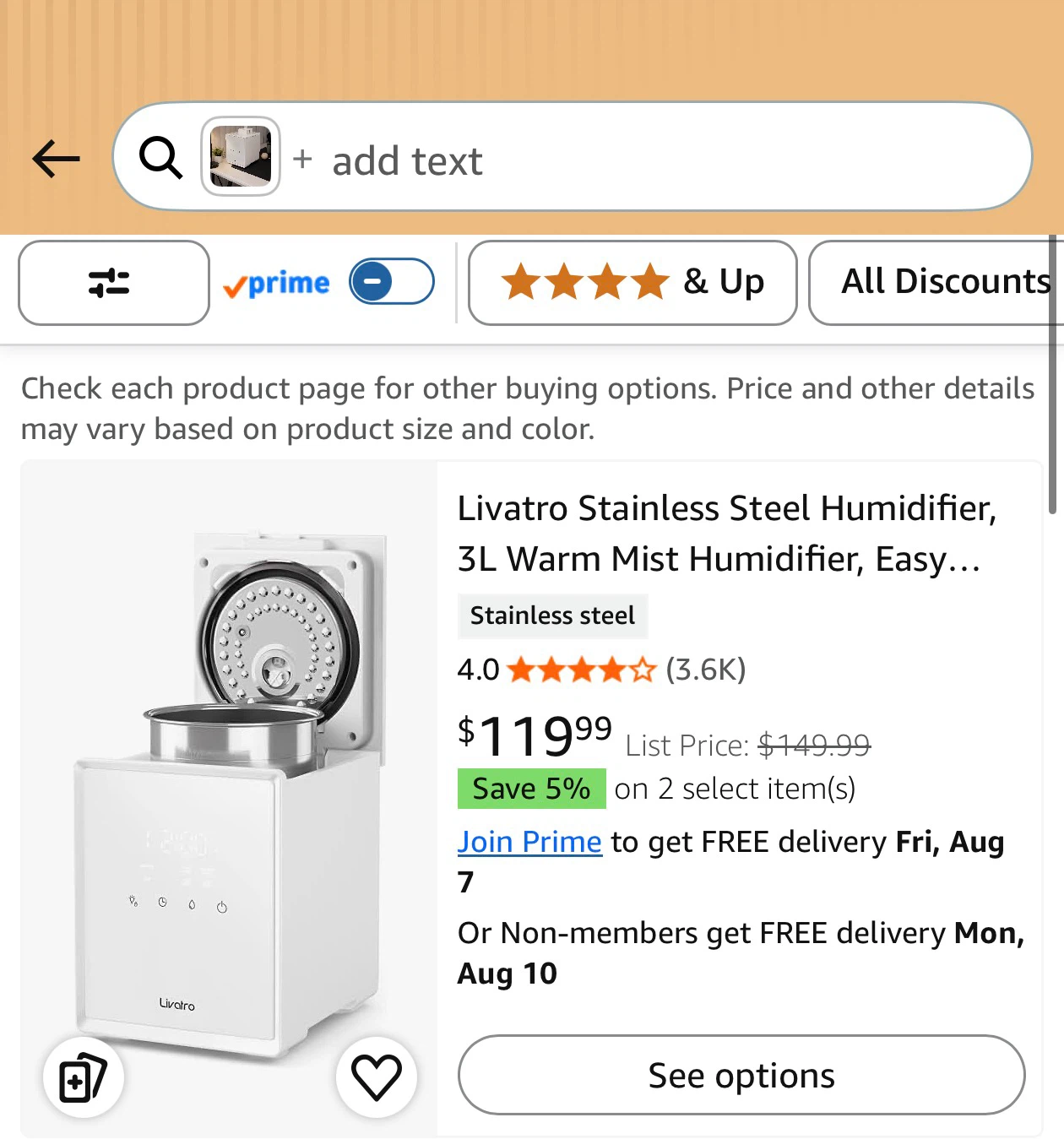 Livatro Warm Mist Humidifier - photo 2
