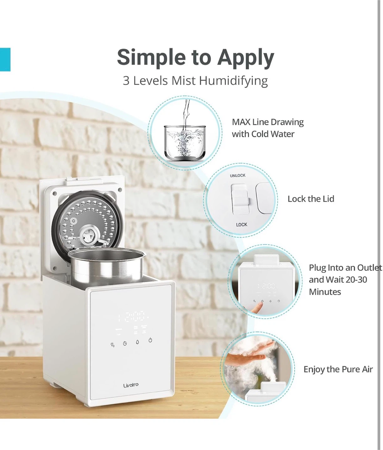 Livatro Warm Mist Humidifier - photo 3