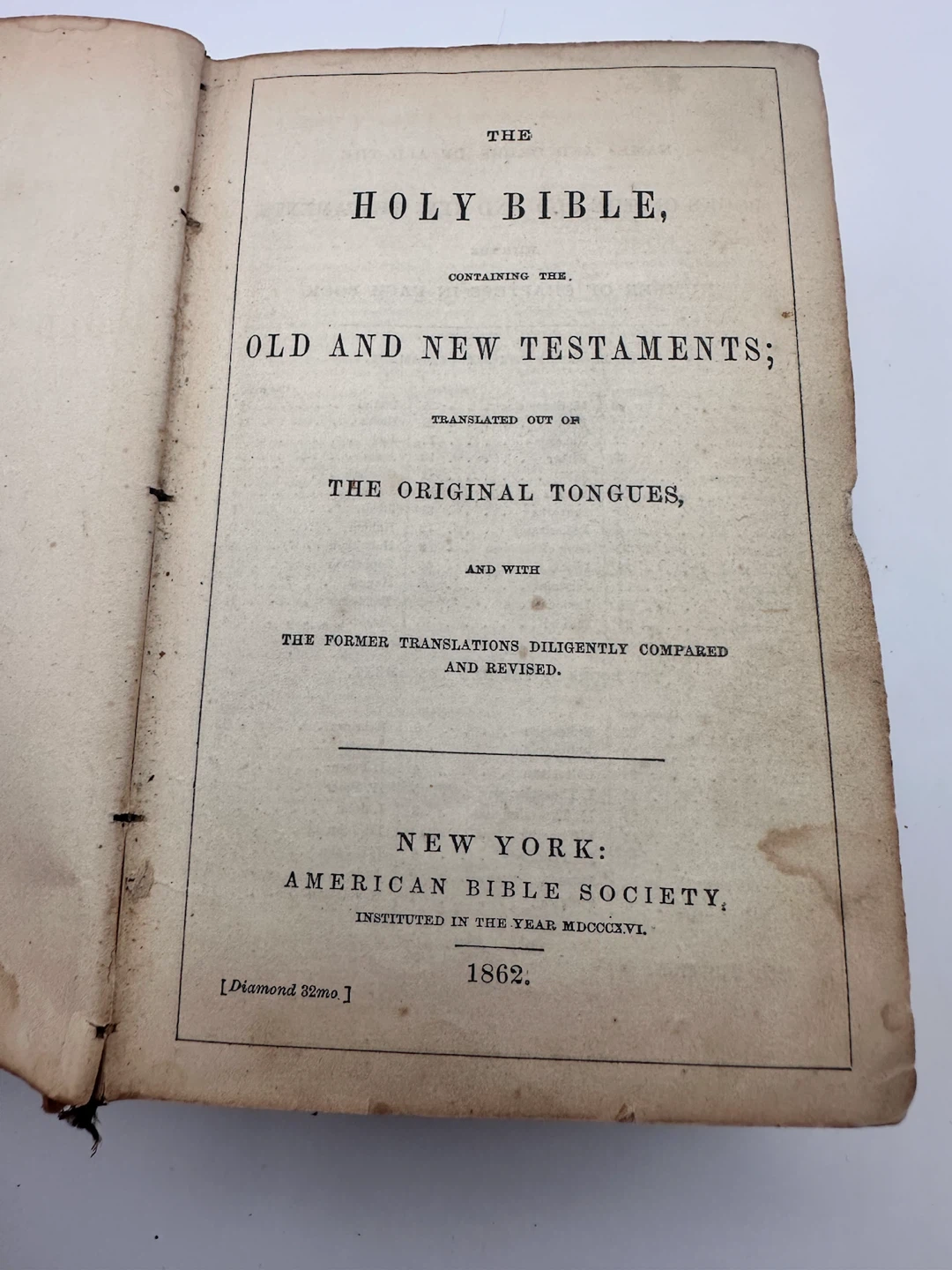 Antique Holy Bible 1862