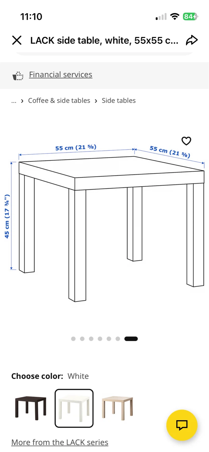 IKEA LACK Side Table - White - photo 3