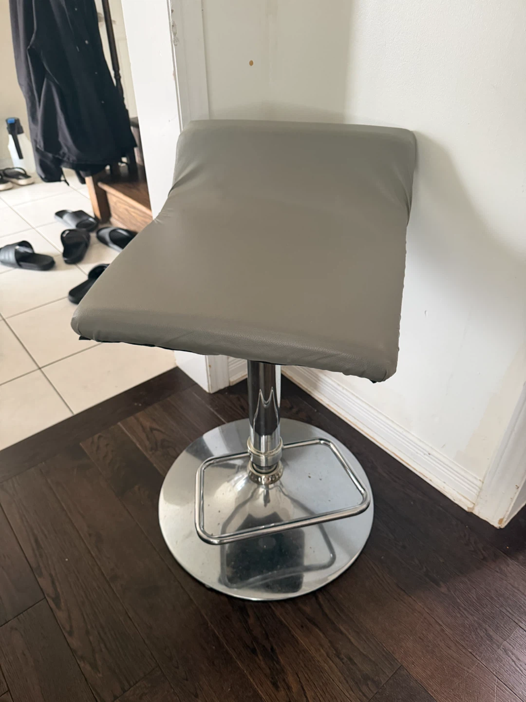 Adjustable Grey Bar Stool