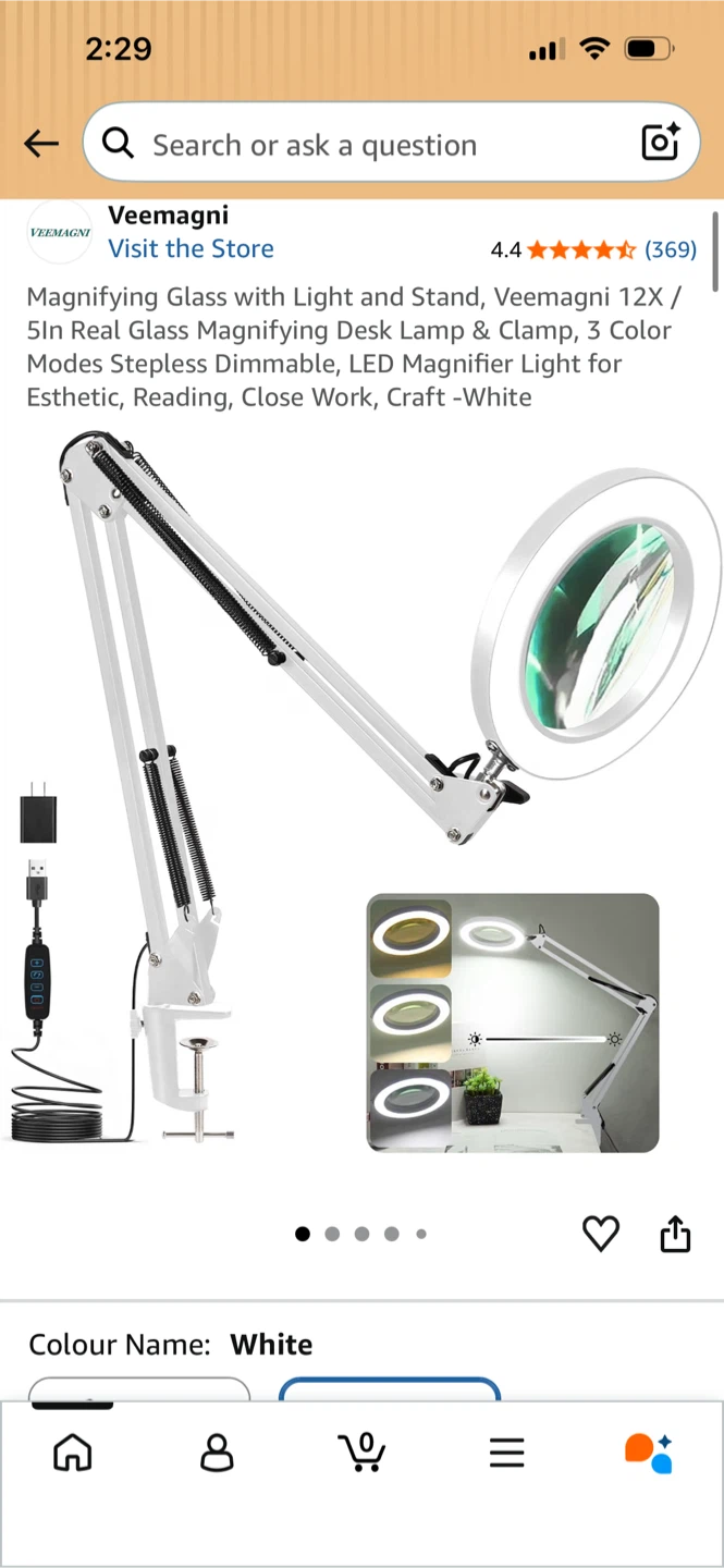 New-Magnifying Glass Desk Lamp with Light