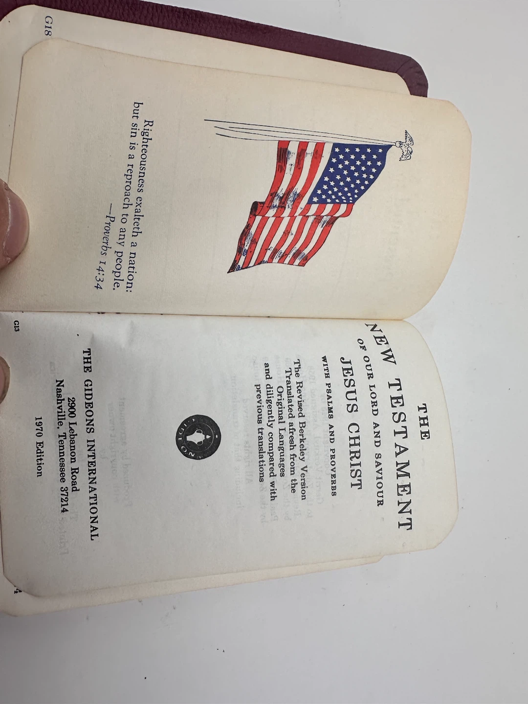 Bible Mini PB Red Flexi 1970 USA Nashville - photo 3