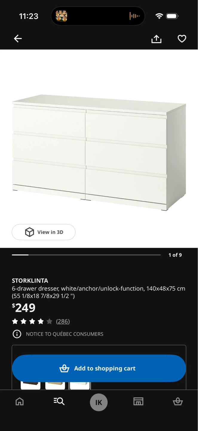 IKEA STORKLINTA 6-drawer dresser - photo 2