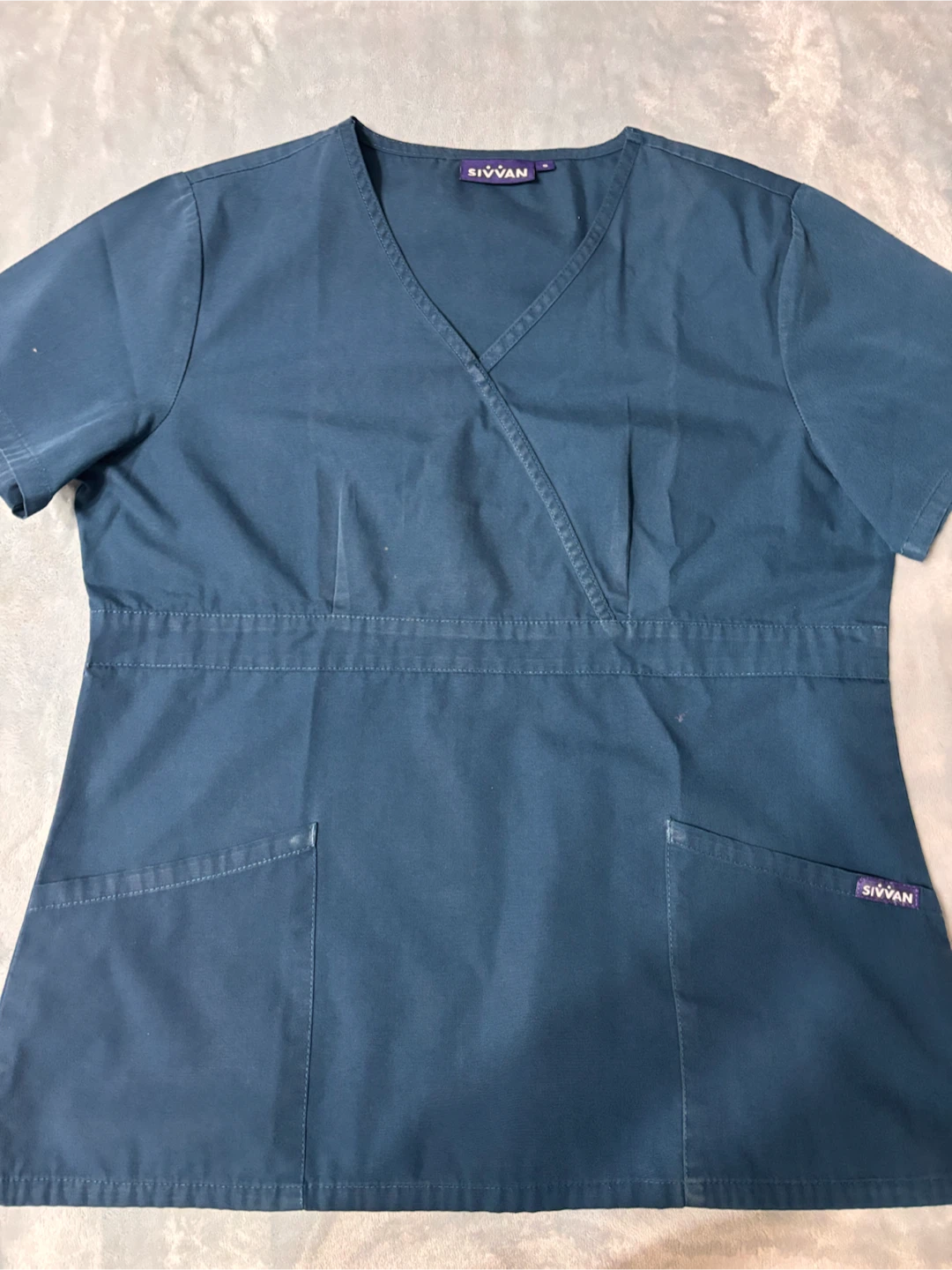 Sivvan Teal Blue Scrub Set - Top & Pants - photo 2