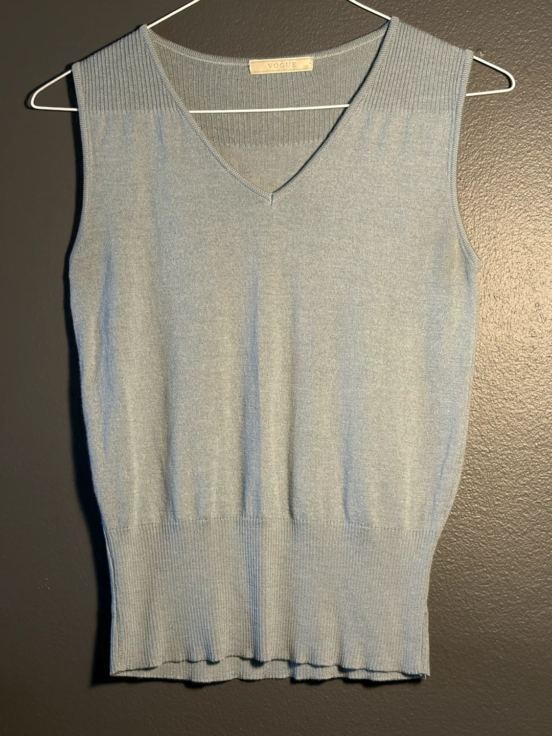 VOGUE Sleeveless V-Neck Sweater Vest