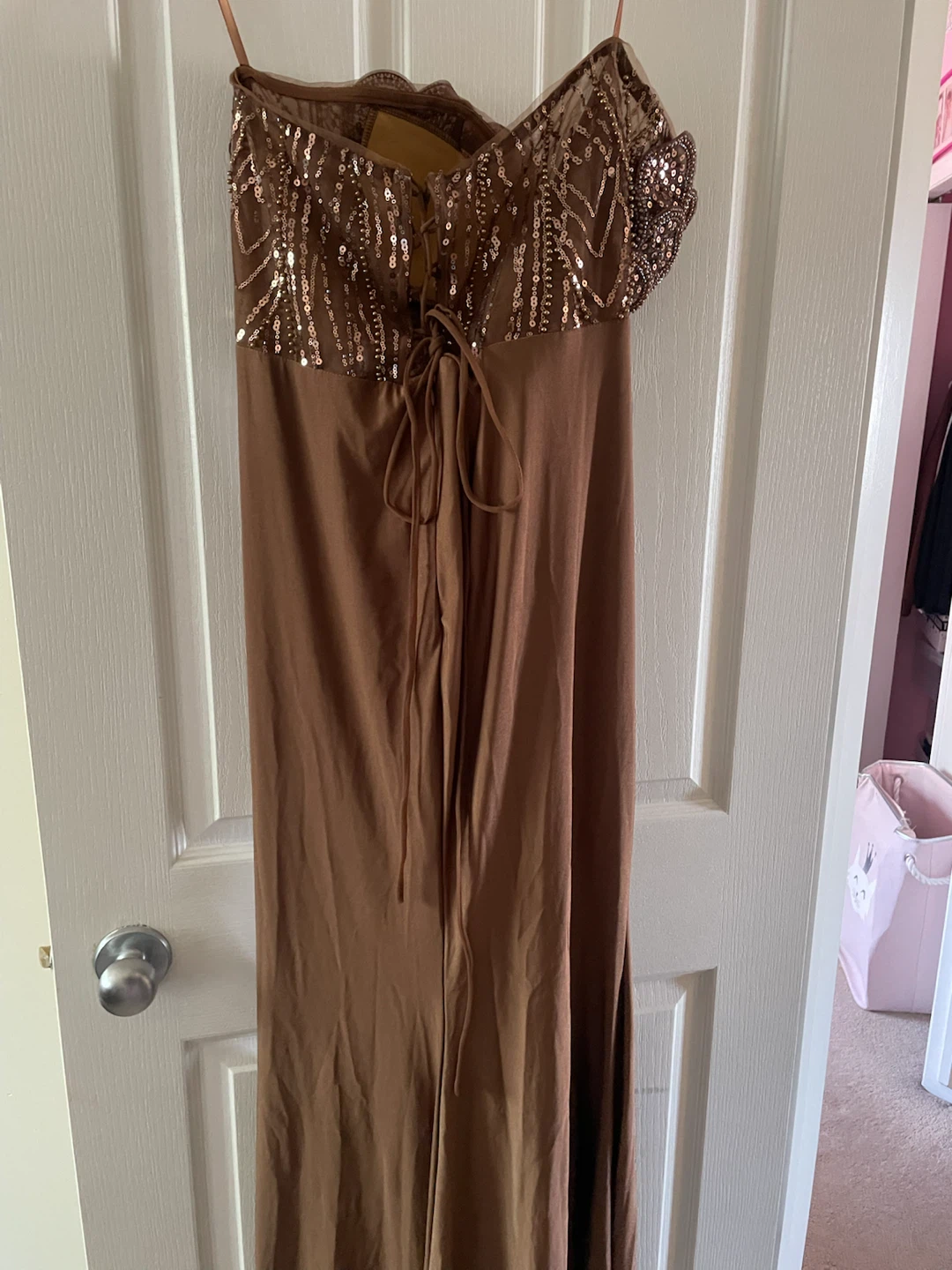 Strapless Sequin Embellished Maxi Dress - photo 3