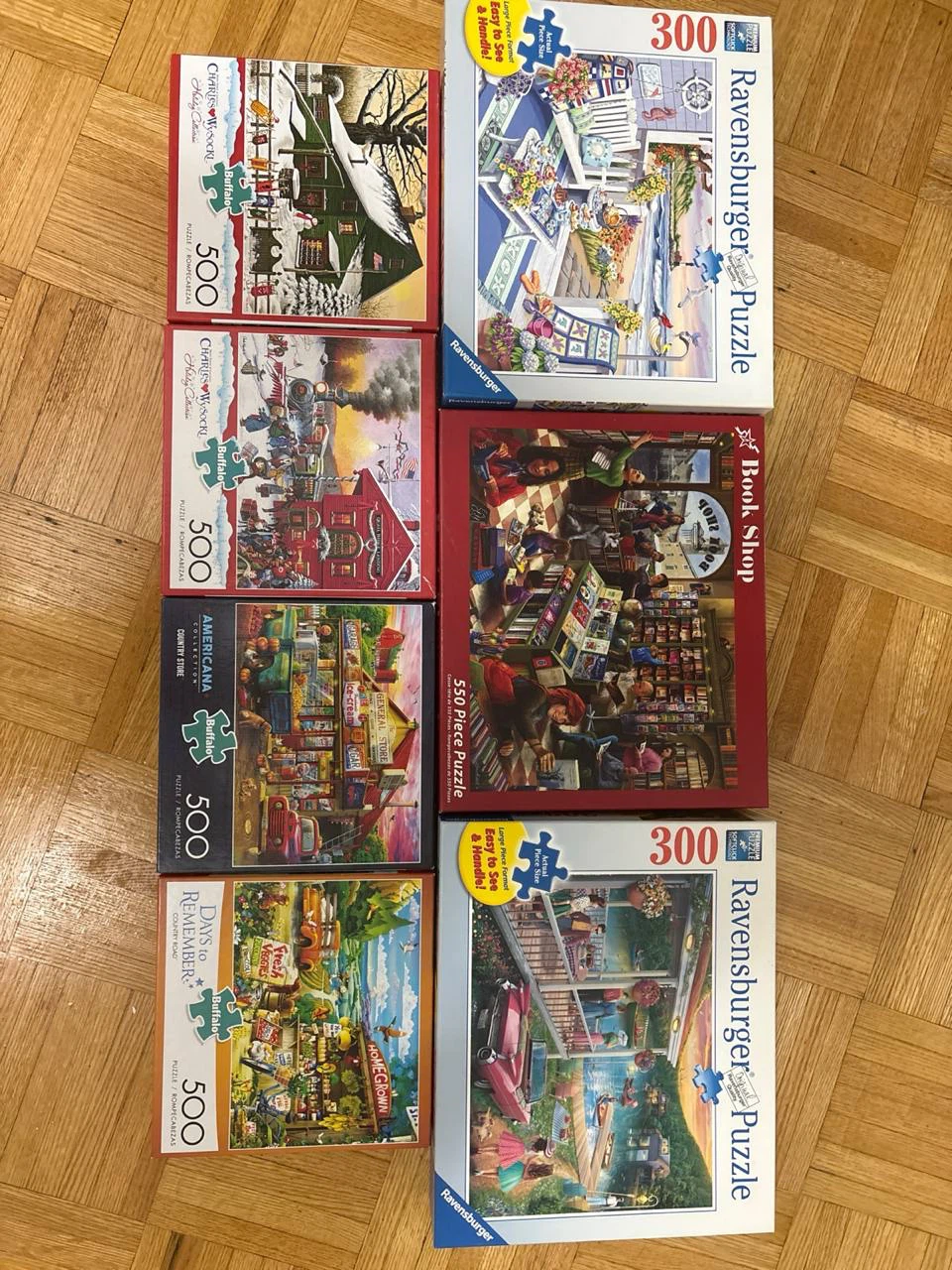 Buffalo & Ravensburger Puzzles - 500, 300, 550 Piece
