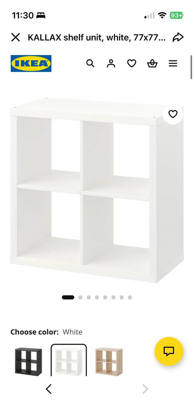 IKEA KALCube Shelf Unit with 4 Storage Boxes | 9/10 Condition