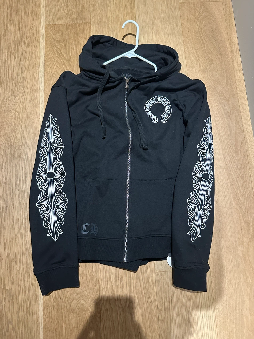 Chrome Hearts Black Zip-Up Hoodie